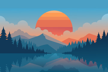 sunrise over mountains