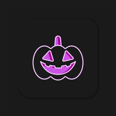 Filled outline Pumpkin icon isolated on black background. Happy Halloween party. Flat filled outline style with shadow. Vector