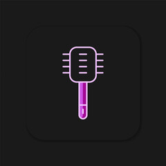 Filled outline Toilet brush icon isolated on black background. Cleaning service concept. Flat filled outline style with shadow. Vector