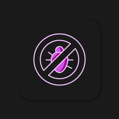 Filled outline Stop colorado beetle icon isolated on black background. Flat filled outline style with shadow. Vector