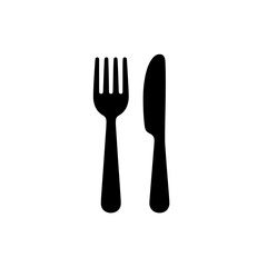 fork and knife vector on white background