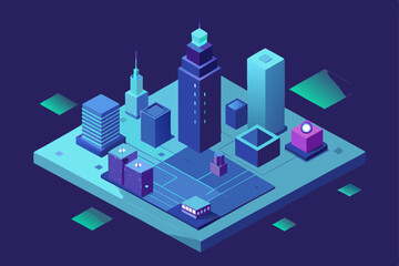 Fototapeta premium vector illustration of city