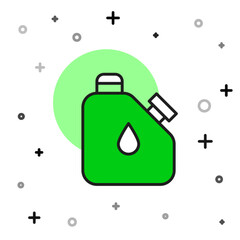 Filled outline Canister for flammable liquids icon isolated on white background. Oil or biofuel, explosive chemicals, dangerous substances. Vector