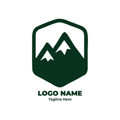 Trailblazer logo, forest badge, outdoor adventure emblem, mountain hiking design, camping icon for travel themes and exploration branding