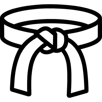 black belt tied knot clip art preview