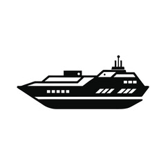 yacht vector illustration with transparent background