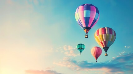 Dreamy Candy-Colored Hot Air Balloon: A Whimsical Soar Through Pastel Skies & Sugar-Coated Dreams — Embrace a Magical Flight Over Rainbow-Hued Landscapes, Where Fluffy Clouds Meet Swirling Cotton Cand