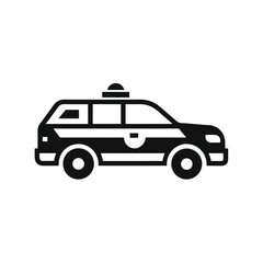 police car vector illustration with transparent background