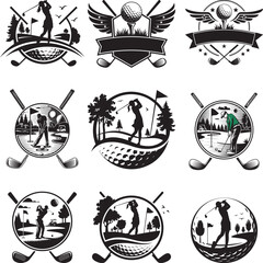 Golf Player Svg Bundle, Golfing Svg, Golfing Design Svg, Golf ball svg
