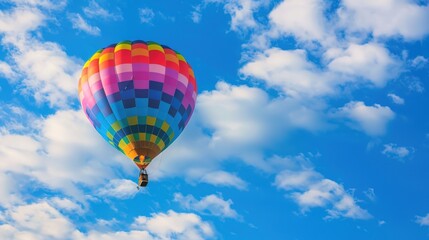 Dreamy Candy-Colored Hot Air Balloon: A Whimsical Soar Through Pastel Skies & Sugar-Coated Dreams — Embrace a Magical Flight Over Rainbow-Hued Landscapes, Where Fluffy Clouds Meet Swirling Cotton Cand