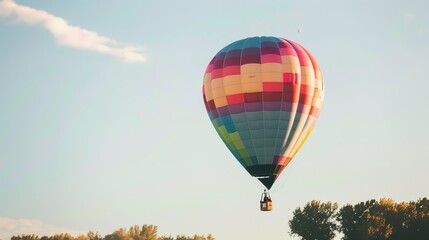 Dreamy Candy-Colored Hot Air Balloon: A Whimsical Soar Through Pastel Skies & Sugar-Coated Dreams — Embrace a Magical Flight Over Rainbow-Hued Landscapes, Where Fluffy Clouds Meet Swirling Cotton Cand