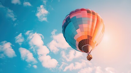 Dreamy Candy-Colored Hot Air Balloon: A Whimsical Soar Through Pastel Skies & Sugar-Coated Dreams — Embrace a Magical Flight Over Rainbow-Hued Landscapes, Where Fluffy Clouds Meet Swirling Cotton Cand