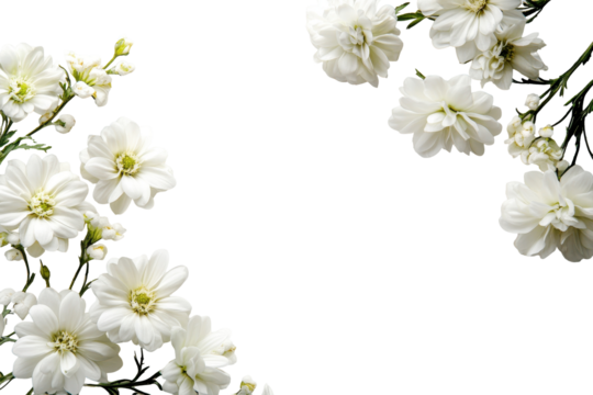 White flowers arranged beautifully on a grey background symbolize grief and loss, offering a serene and reflective atmosphere in a quiet setting