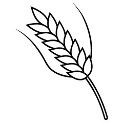 Obraz premium Grain Vector Art | Generative AI Linocut Silhouette Design for Agriculture & Food