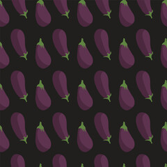 vector eggplant seamless pattern background design