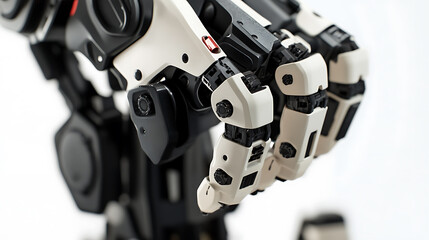 Close-up of a Robotic Arm with Articulated Joints