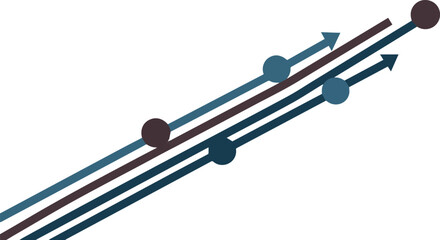 Create a kinds Set of Right-sloping business image material background decoration ornament treatment WEB flat diagonal rise abstract circle vector art with white background.