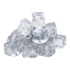 A transparent collection of ice cubes arranged together perfect for summer drinks and refreshing beverages with a cool and refreshing vibe.