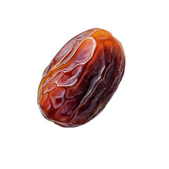 Single medjool date fruit isolated on transparent background