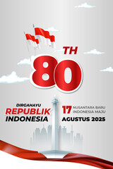 Gradient illustration for indonesia independence day celebration
