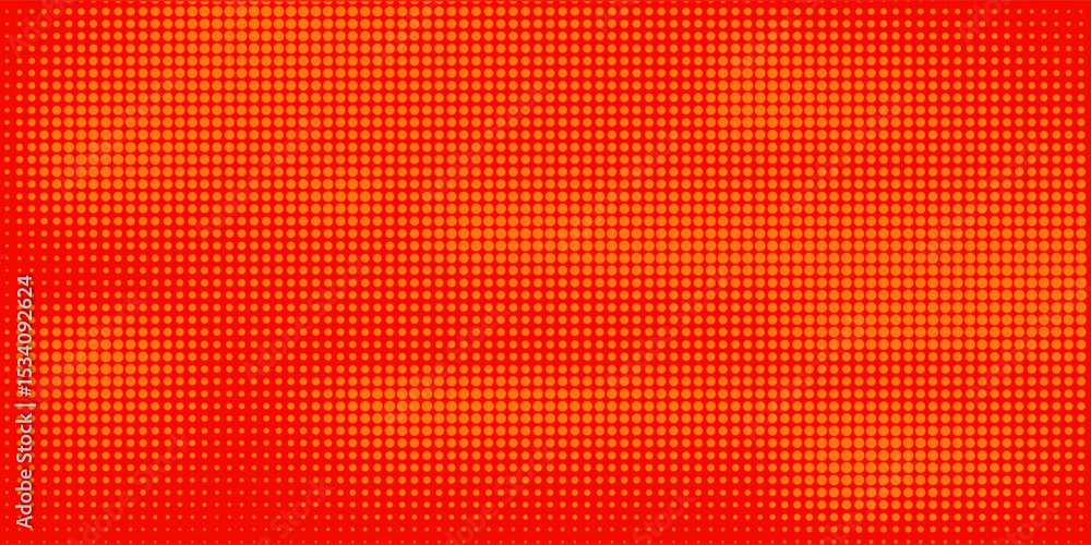 Poster dots halftone orange color pattern gradient texture with technology digital background. dots pop art