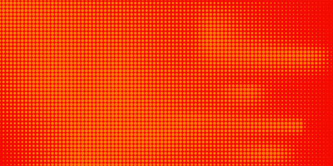Dots halftone orange color pattern gradient texture with technology digital background. Dots pop art comics with summer background.