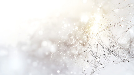 Obraz premium Abstract Geometric Network with Soft Bokeh Background