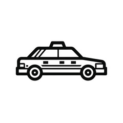 taxi cab vector illustration with transparent background