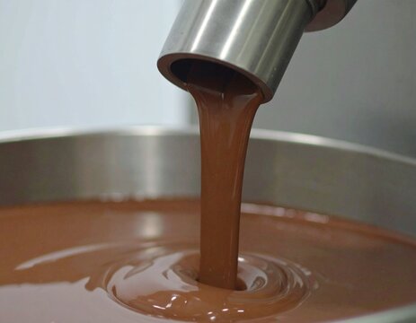 Produ&ccedil;&atilde;o de chocolate derretido na ind&uacute;stria aliment&iacute;cia