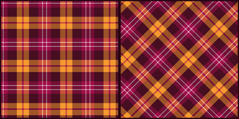 Tartan plaid pattern vector graphic. Seamless check plaid texture background for dress, skirt, scarf, throw, jacket, fabric, cloth, blanket. Scottish retro style.