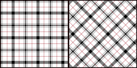 Tartan plaid pattern vector graphic. Seamless check plaid texture background for dress, skirt, scarf, throw, jacket, fabric, cloth, blanket. Scottish retro style.