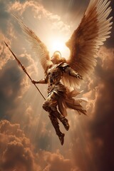 Illustration of an angel with wings