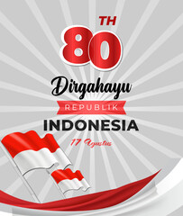 Gradient illustration for indonesia independence day celebration