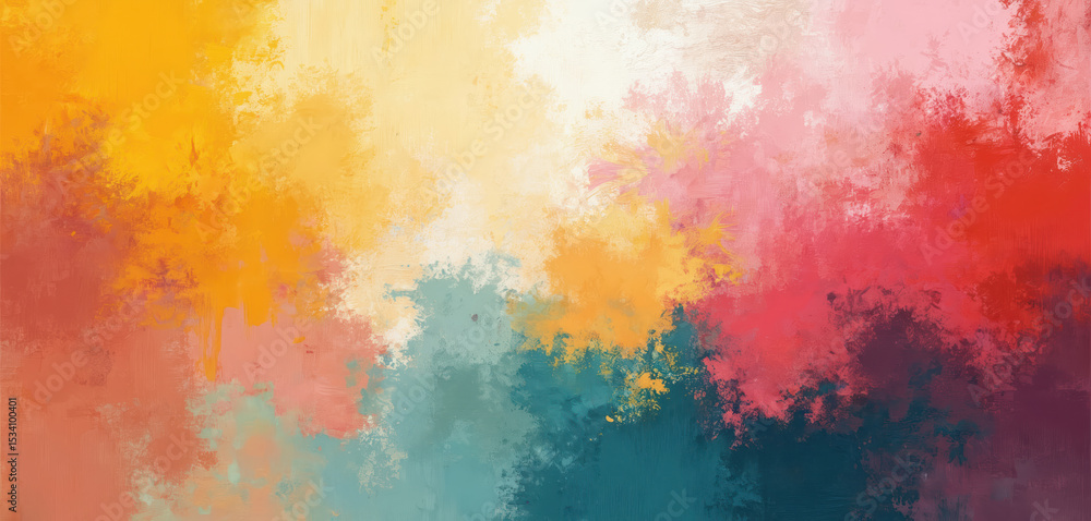 Poster abstract colorful painting with a palette knife effect. artistic artwork background for modern art p