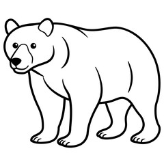 Grizzly Graph line art vector 