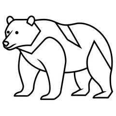 Grizzly Graph line art vector 