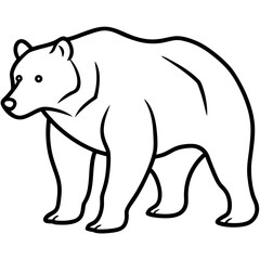 Grizzly Graph line art vector 