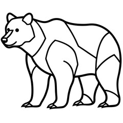 Grizzly Graph line art vector 