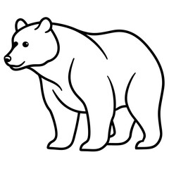 Grizzly Graph line art vector 