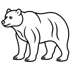 Grizzly Graph line art vector 