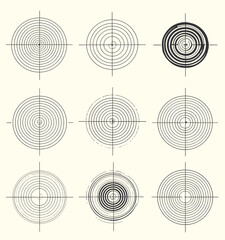 Concentric Circles Grid: Minimalist Patterns for Design Harmony