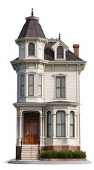 Fototapeta premium Ultra quality image of front view a house on white background.