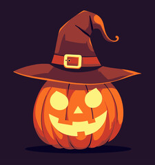 Luminous Pumpkin Witch Hat Halloween Decoration