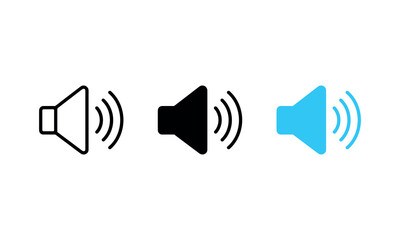 Sound Icon Vector Volume Icon with Waves