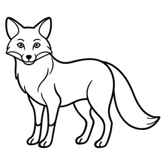 Obraz premium FoxForm line art vector 