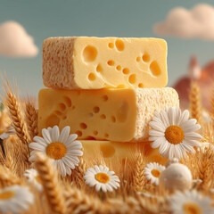 cheese and flowers