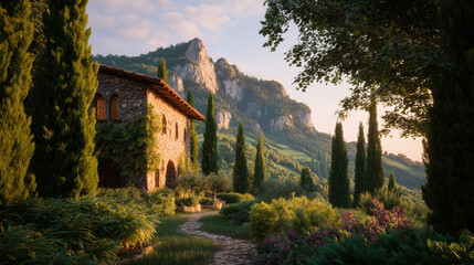 old house in the mountains