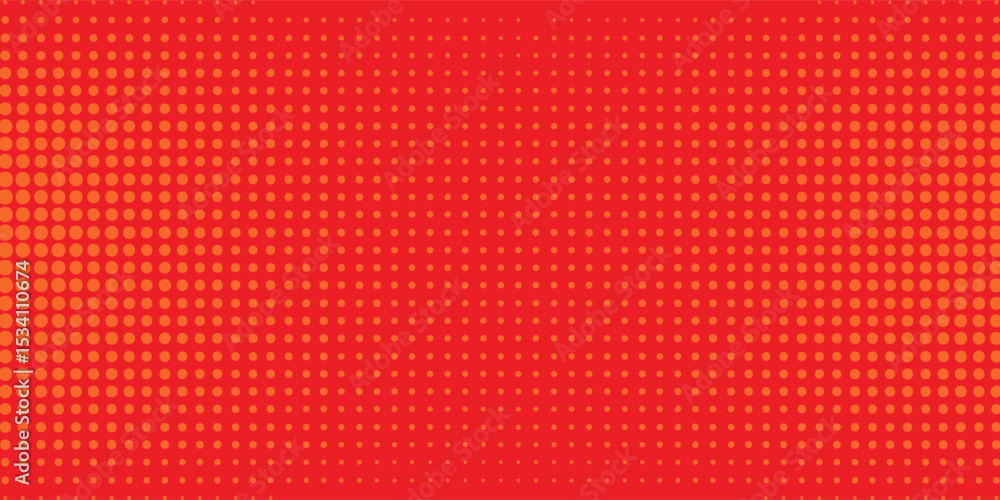Poster dots halftone orange color pattern gradient texture with technology digital background. dots pop art