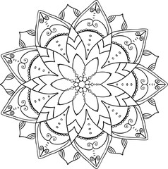 Ornament beautiful card with mandala