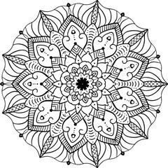 Indian circular mandala patterns